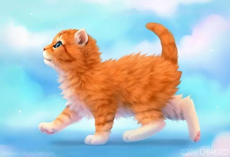 Рыжий кот арт